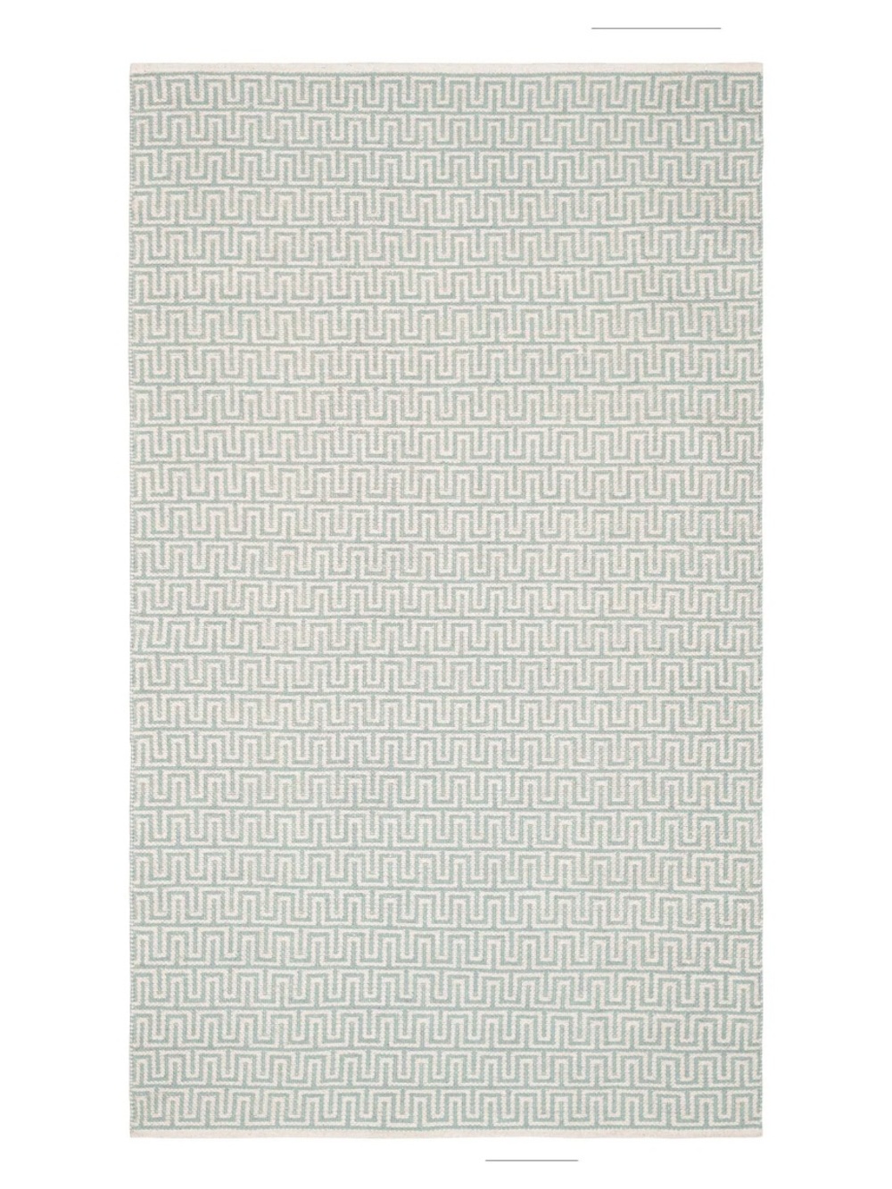 NWT Annie Selke $98 Zipper Handwoven 4’ x 6’ Cotton Rug Blue/Cream